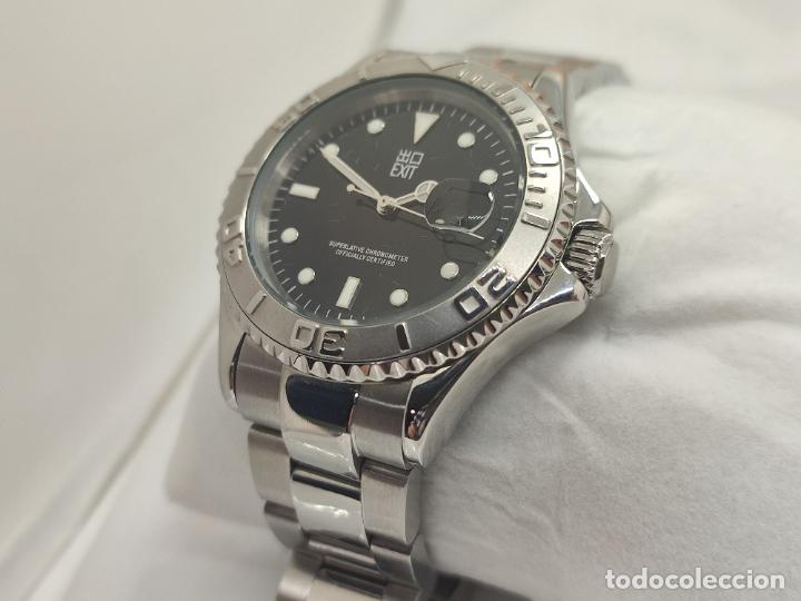 Vintage: BOTITO RELOJ EXIT ESTILO ROLEX SUBMARINE, DE CABALLERO. - Foto 19