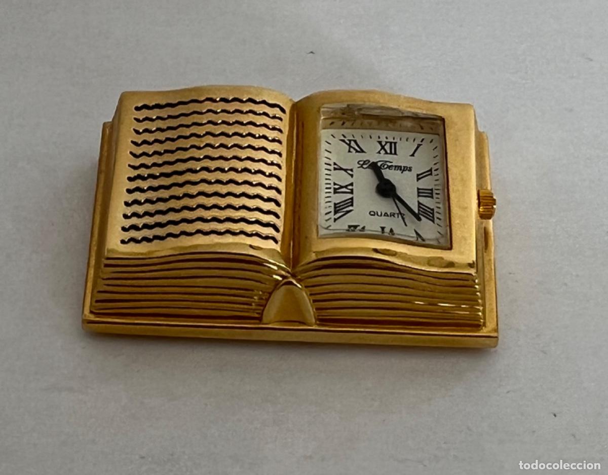 Vintage: Reloj miniatura Le Temps Libro - Foto 1