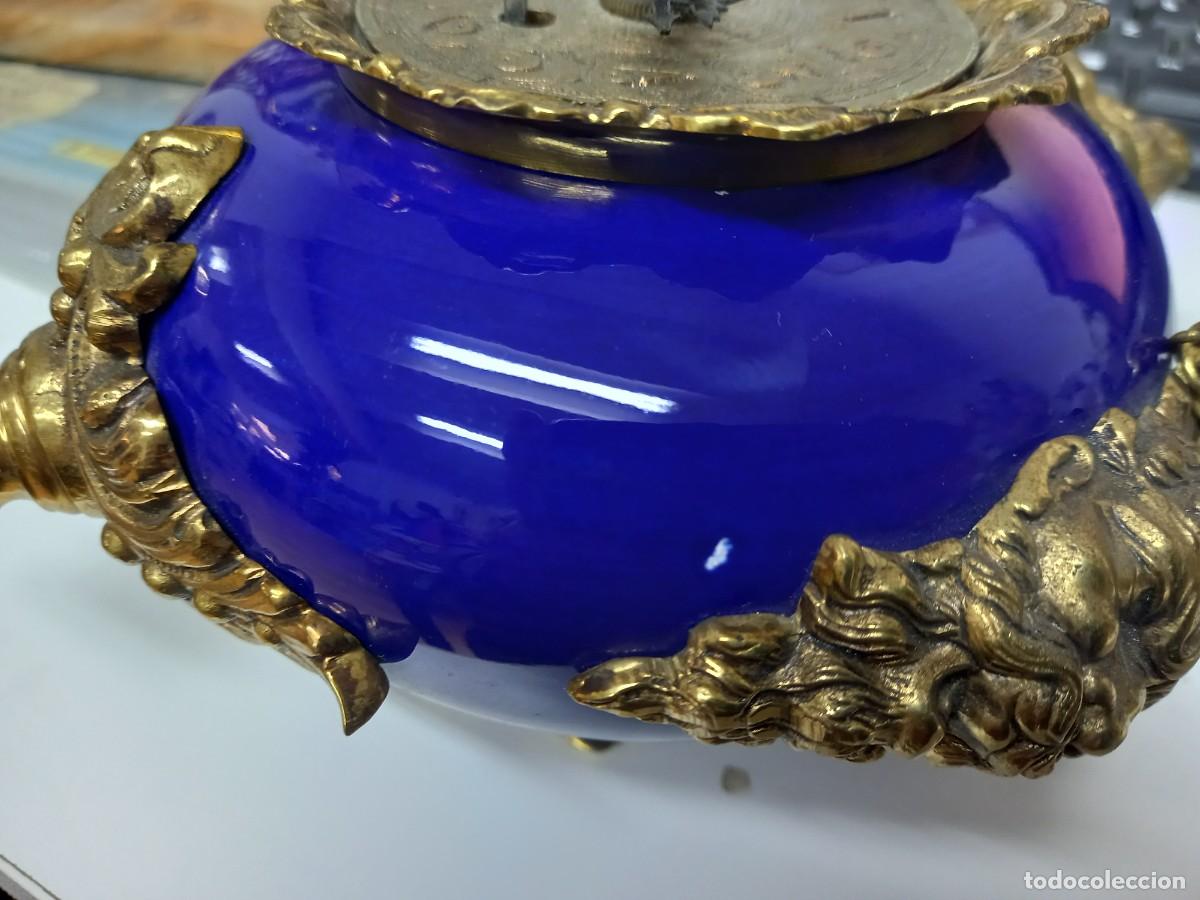 Vintage: RELOJ DE PARED PANADERO EN ESMALTE Y BRONCE - Foto 9
