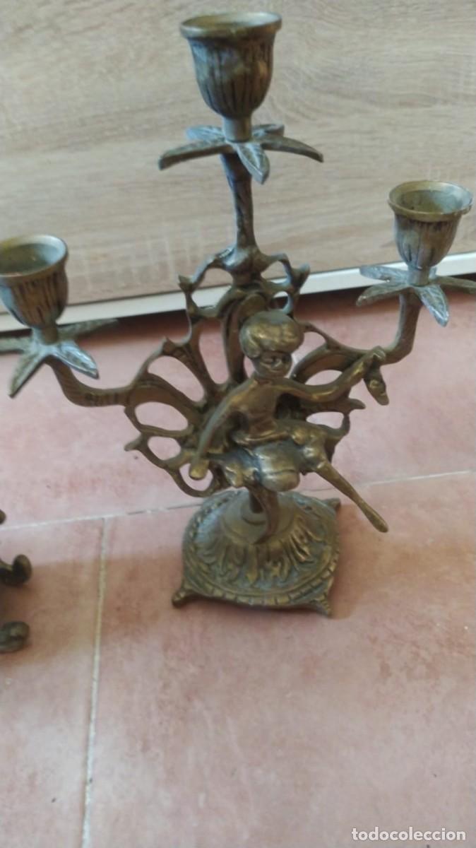 Vintage: Conjunto de reloj y candelabros - Foto 1