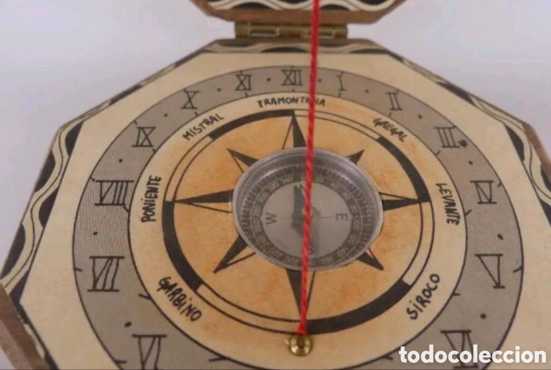 Vintage: BR&Uacute;JULA, RELOJ SOLAR, CAJA DE MADERA. SOL - Foto 3