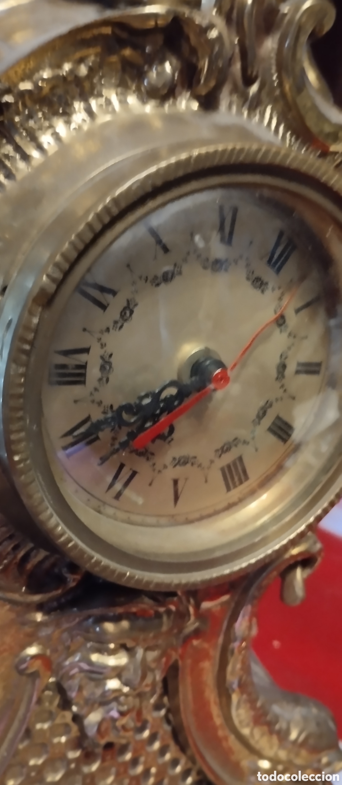 Vintage: GRAN RELOJ BRONCE SOBREMESA QUERUBIN - Foto 3