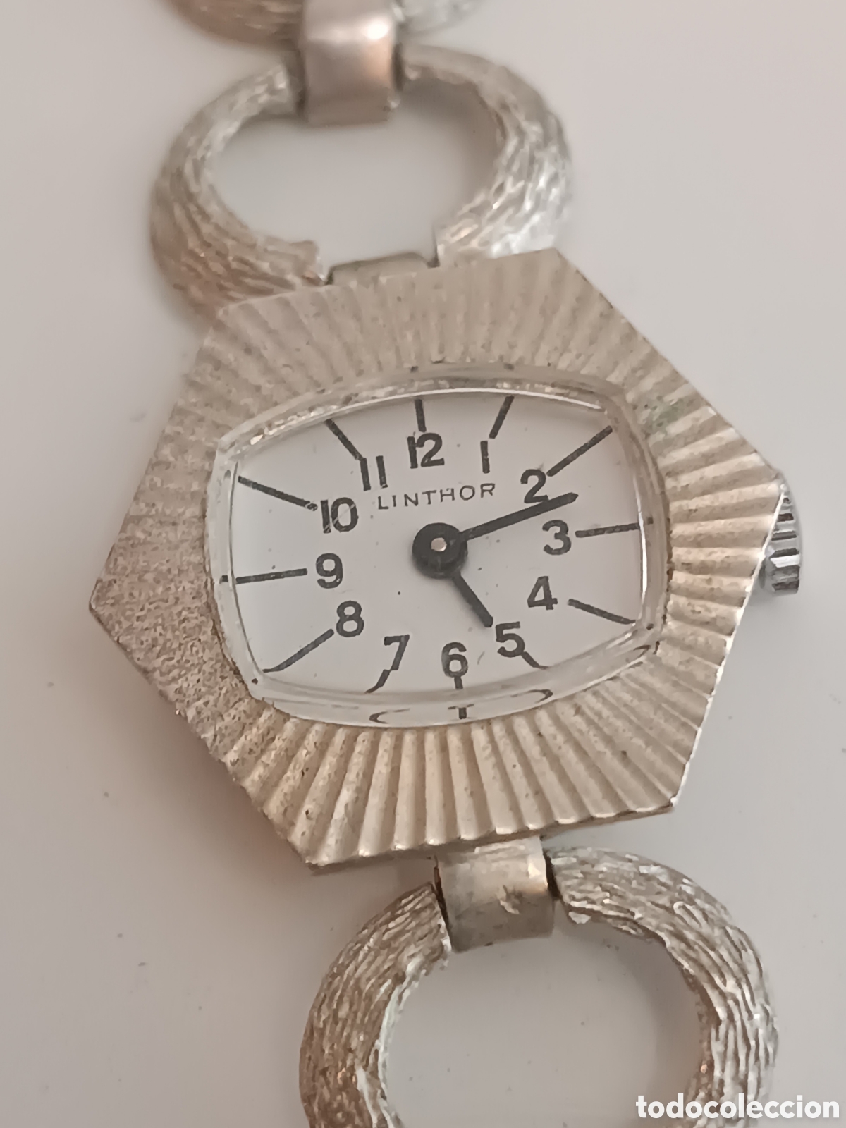 Vintage: Reloj de plata linthor - Foto 4