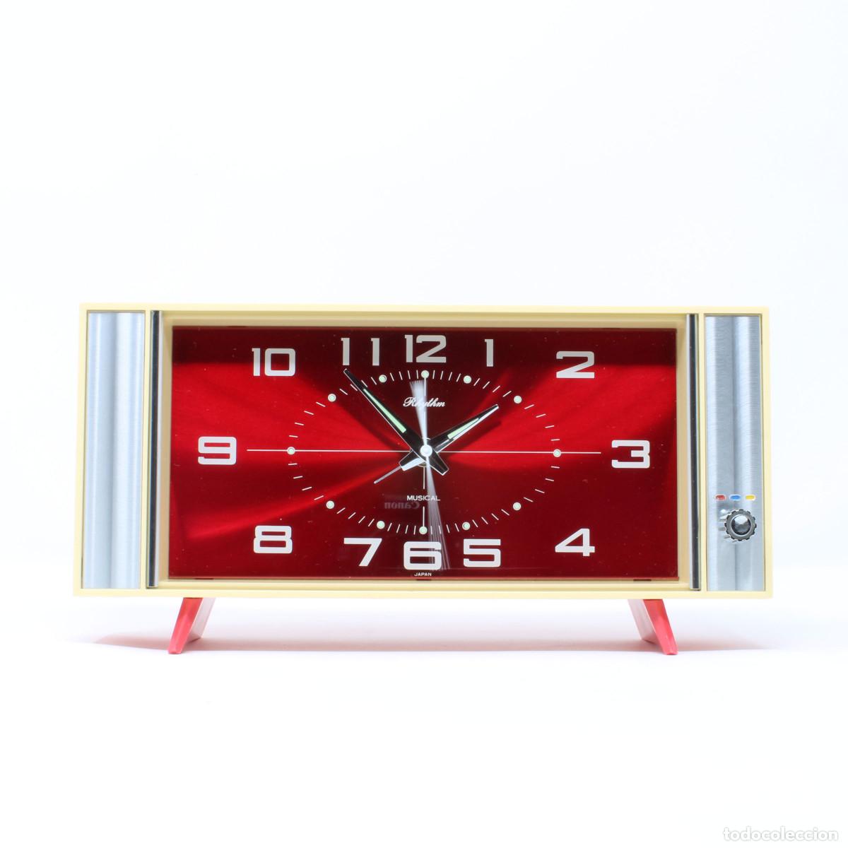 reloj despertador vintage rojo - Compra venta en todocoleccion