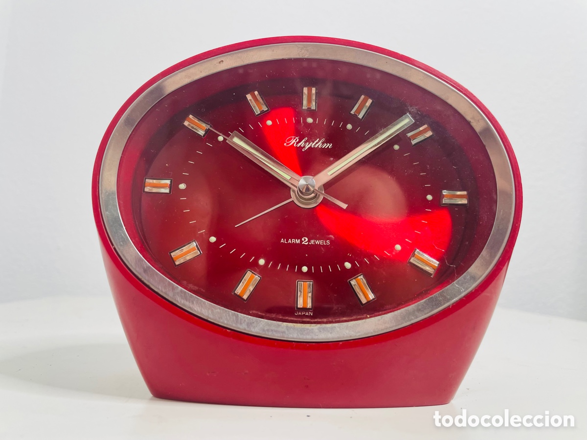 Vintage: Rhythm Space Age Design Clock Japan 1970 - Foto 9
