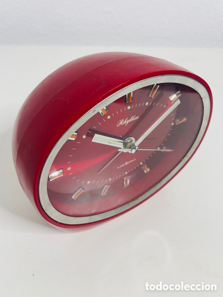 Vintage: Rhythm Space Age Design Clock Japan 1970 - Foto 11