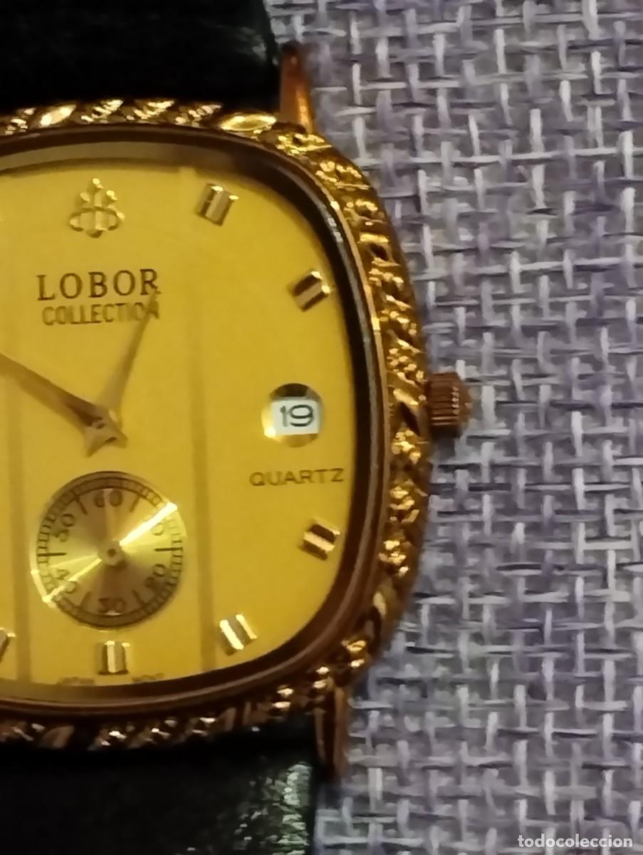 Vintage: Reloj de Pulsera Lobor Collection Chapado en Oro de 23K - Foto 6