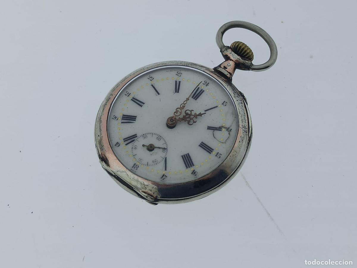 Vintage: Reloj de bolsilllo de plata - Foto 1