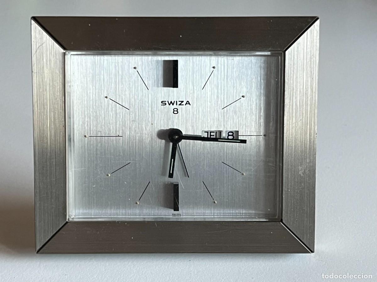 Vintage: RELOJ DESPERTADOR SWIZA DE SOBREMESA RECTANGULAR - Foto 1