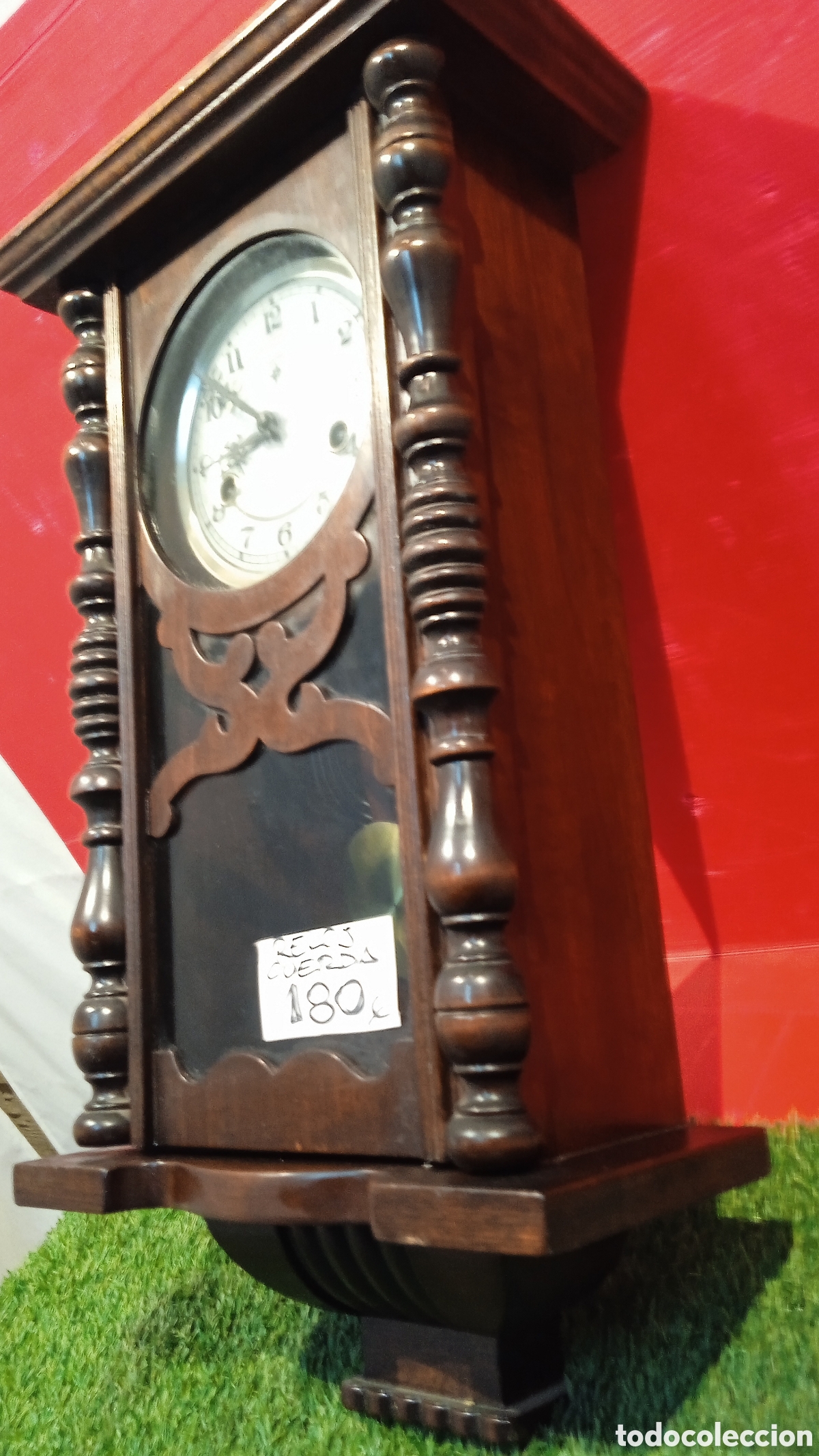 Vintage: RELOJ DE PENDULO DE PARED. POLARIS.FUNCIONA.CON LLAVE. - Foto 2