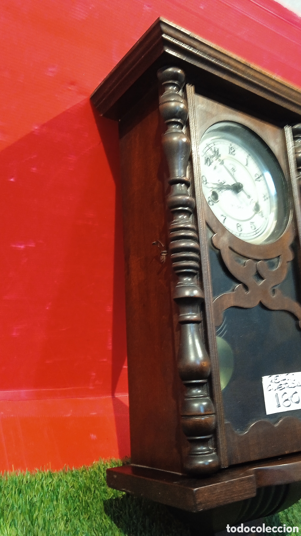 Vintage: RELOJ DE PENDULO DE PARED. POLARIS.FUNCIONA.CON LLAVE. - Foto 3