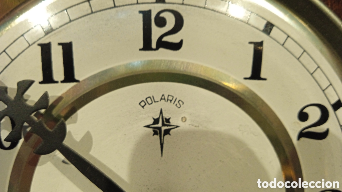 Vintage: RELOJ DE PENDULO DE PARED. POLARIS.FUNCIONA.CON LLAVE. - Foto 7