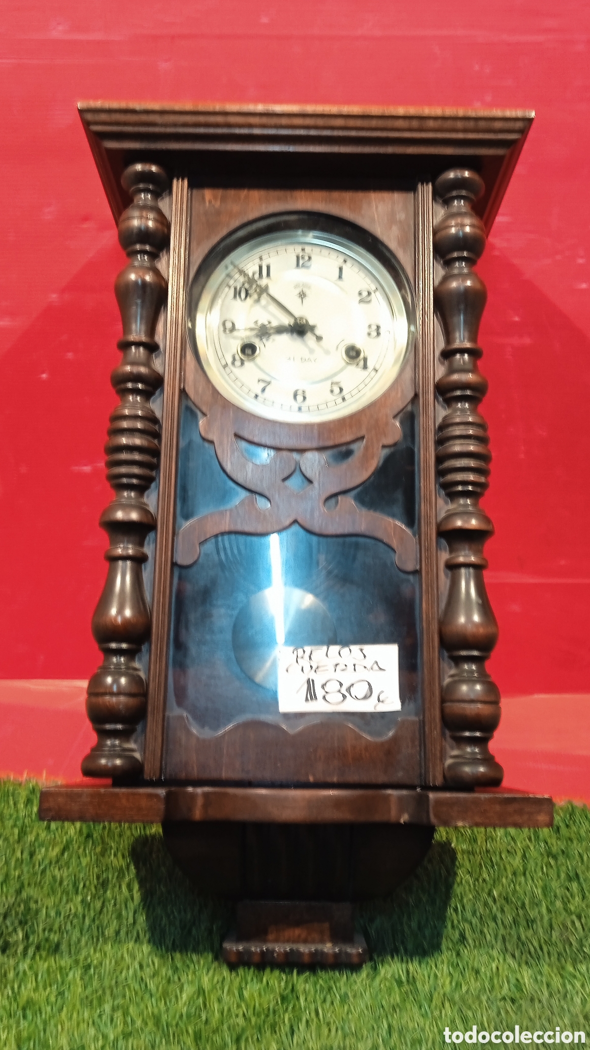 Vintage: RELOJ DE PENDULO DE PARED. POLARIS.FUNCIONA.CON LLAVE. - Foto 1