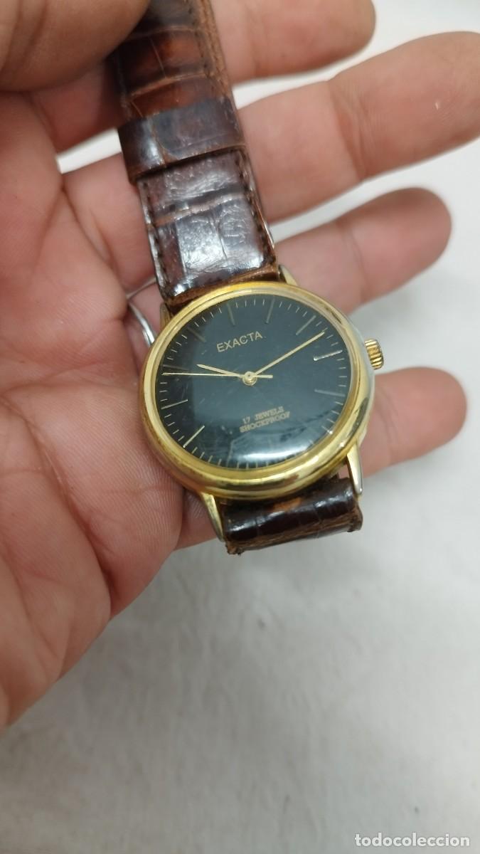 Vintage: Antiguo Reloj manual ,marca Exacta 17 JEWELS SHOCKPROOF.Sin Probar