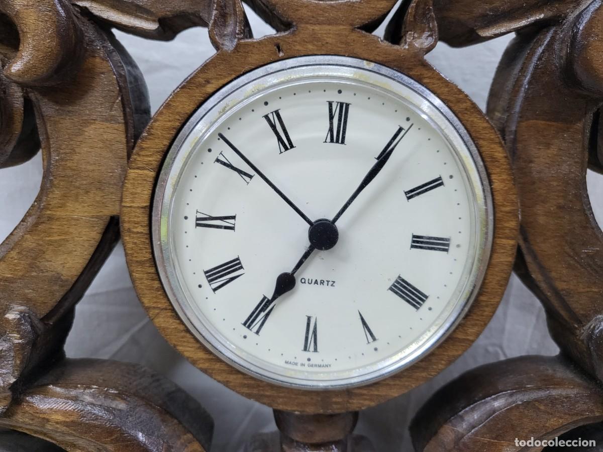 Vintage: RELOJ EN MADERA HECHO A MANO - Foto 5