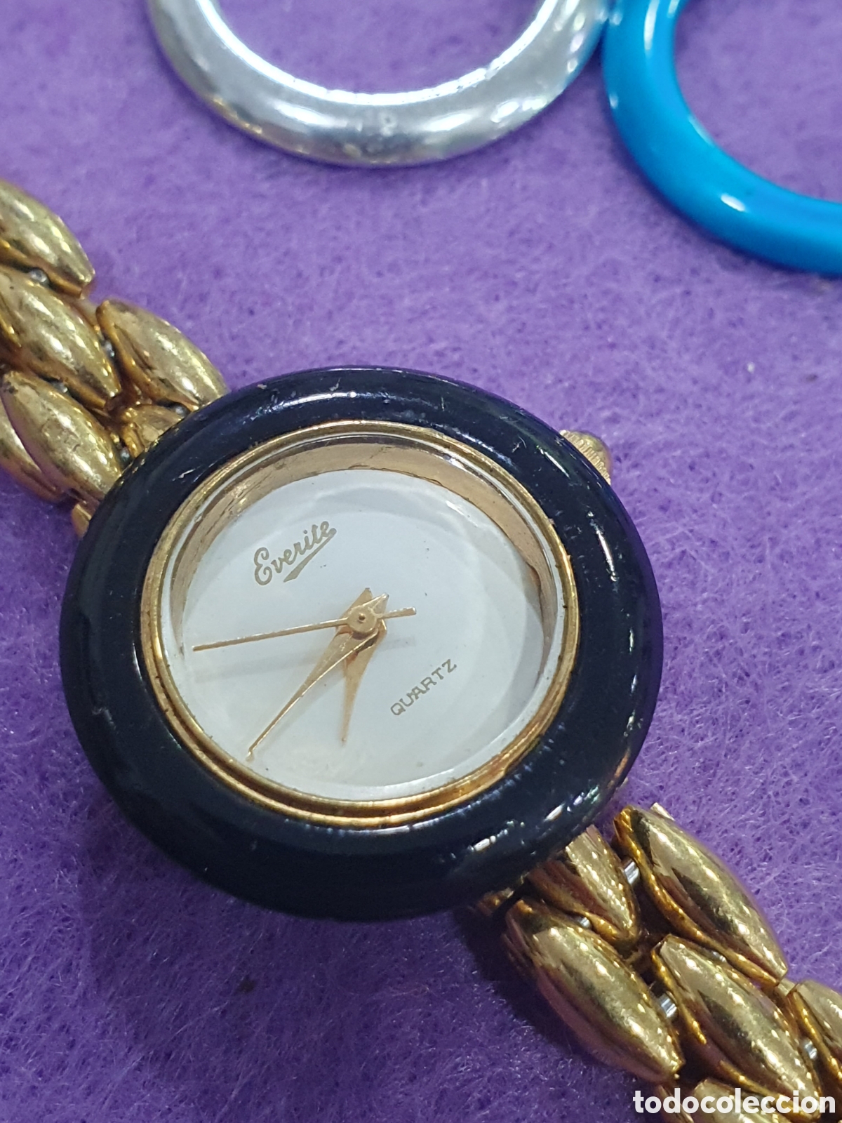 Vintage: Reloj otra se&ntilde;ora Everite con biseles intercambiables. (L24) - Foto 2