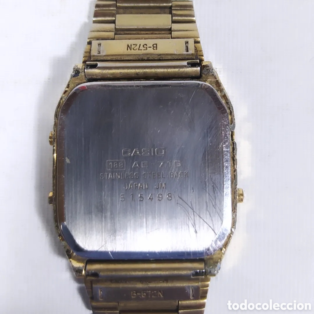 Vintage: Casio AE-71G Gold Version Ana Digi Watch - Foto 10