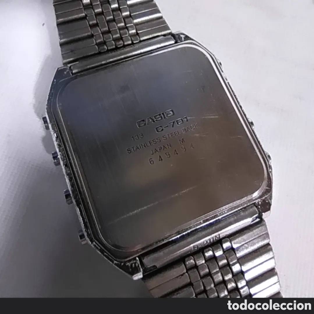Vintage: Casio C-701 Blue Calculator Watch Module 133 - Foto 9