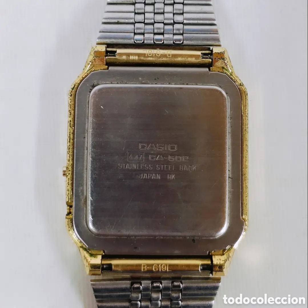 Vintage: Casio CA-502 Gold Module 437 Calculadora Reloj - Foto 9