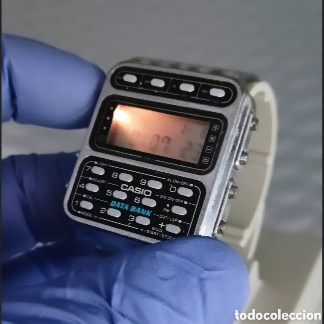 Vintage: Casio CD-401 Calculadora Reloj Module 246 Data Bank - Foto 2