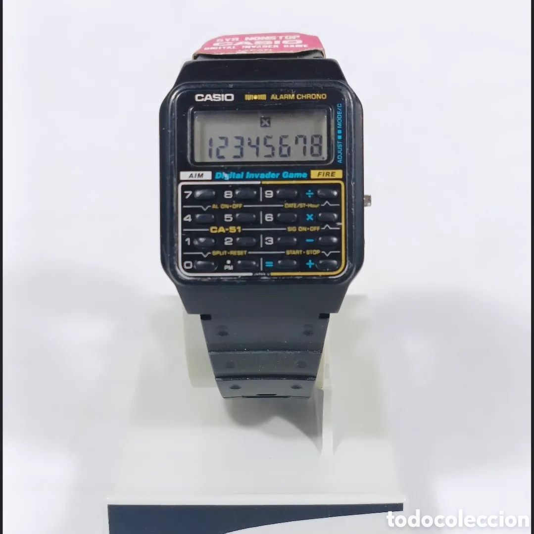 Vintage: Casio CA-51 Calculatora Game Reloj Module 433 Digital Invader - Foto 7