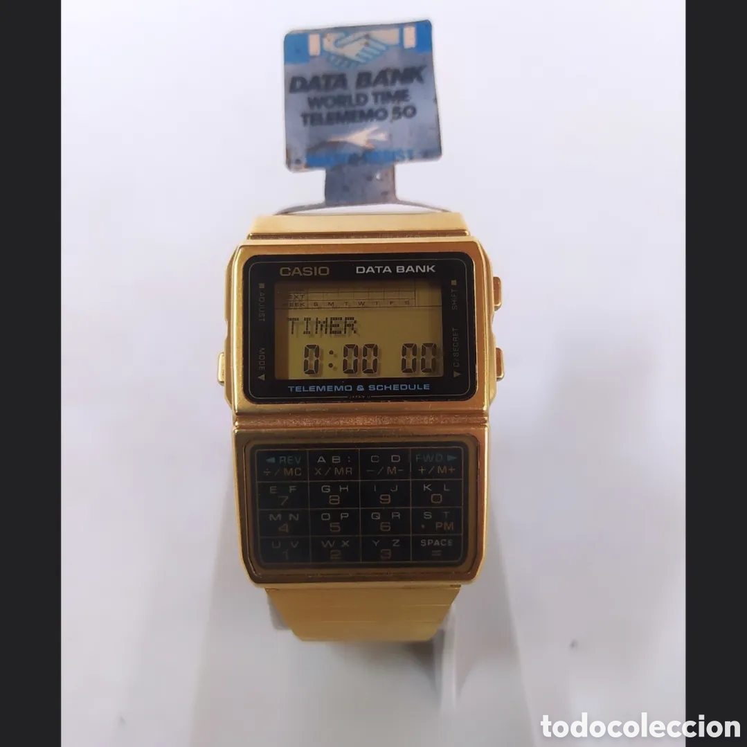 Vintage: Casio DBC-610 Gold Calculadora Reloj Module 676 - Foto 3