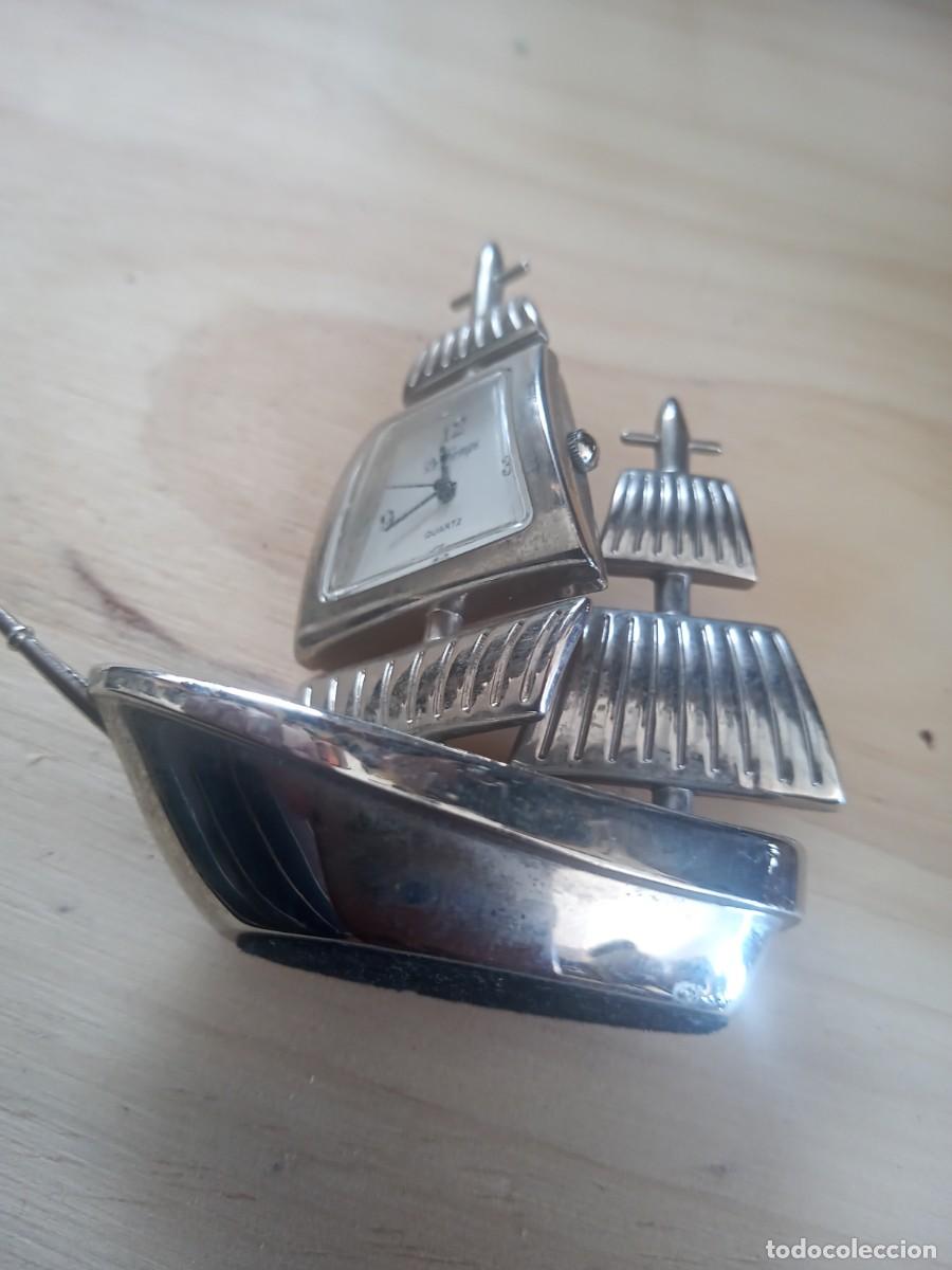 Vintage: LINDO RELOJ DE MESA EN BARCO QUARTZ - Foto 4