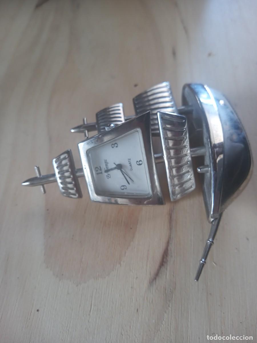 Vintage: LINDO RELOJ DE MESA EN BARCO QUARTZ - Foto 6
