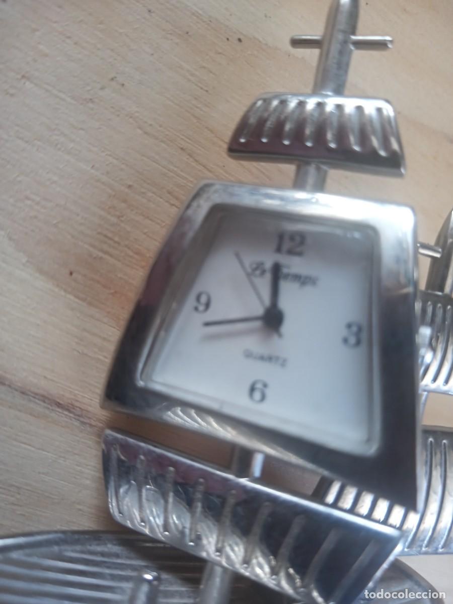 Vintage: LINDO RELOJ DE MESA EN BARCO QUARTZ - Foto 7