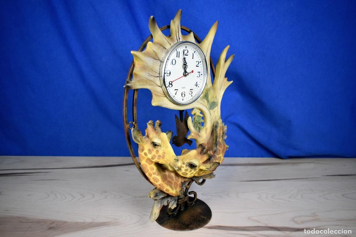 Vintage: Reloj de sobremesa con jirafas - Foto 6