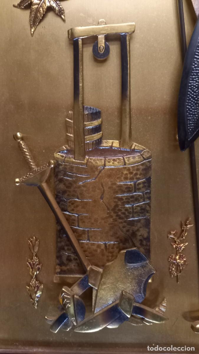 Vintage: Cuadro Reloj Bronce Don Quijote - Foto 4