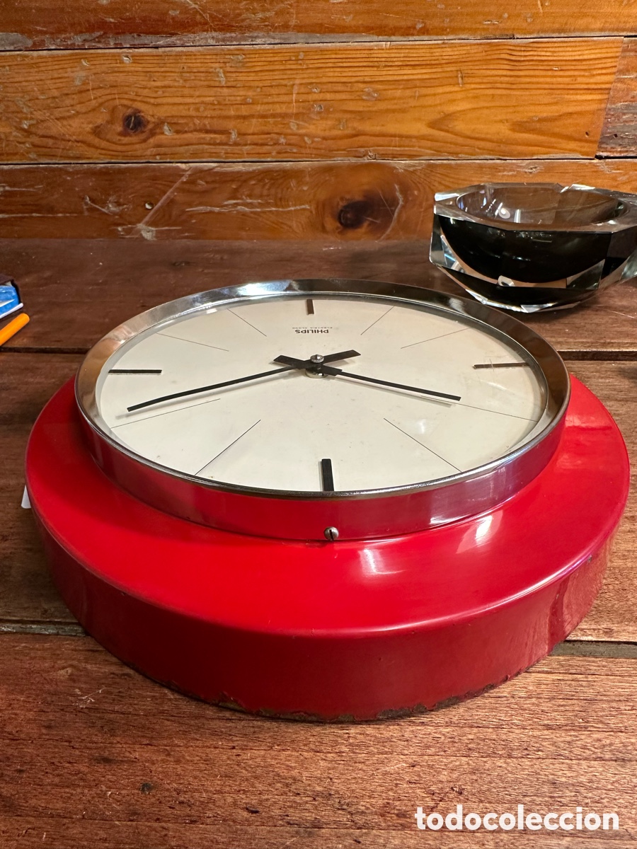 Vintage: Reloj de pared Philips vintage funcionando original - Foto 2