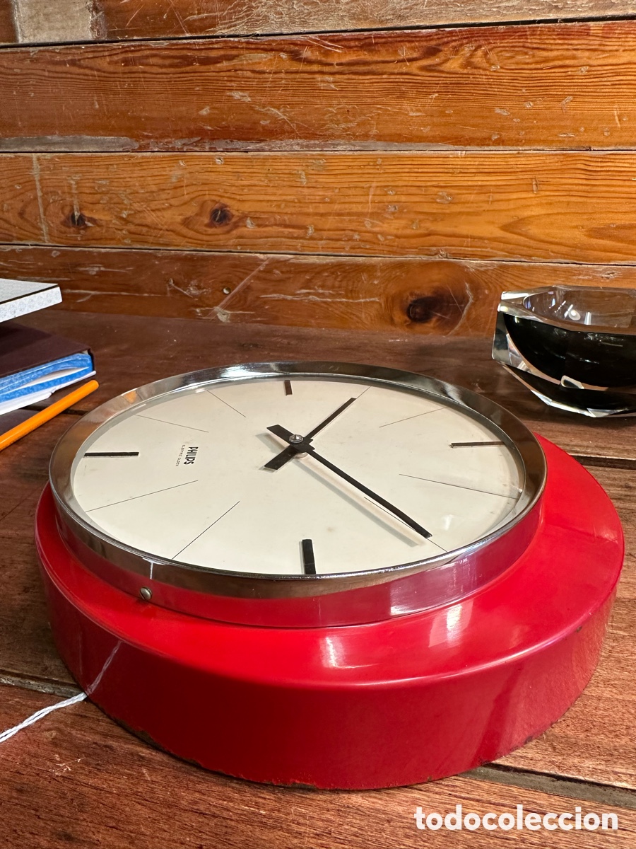 Vintage: Reloj de pared Philips vintage funcionando original - Foto 3