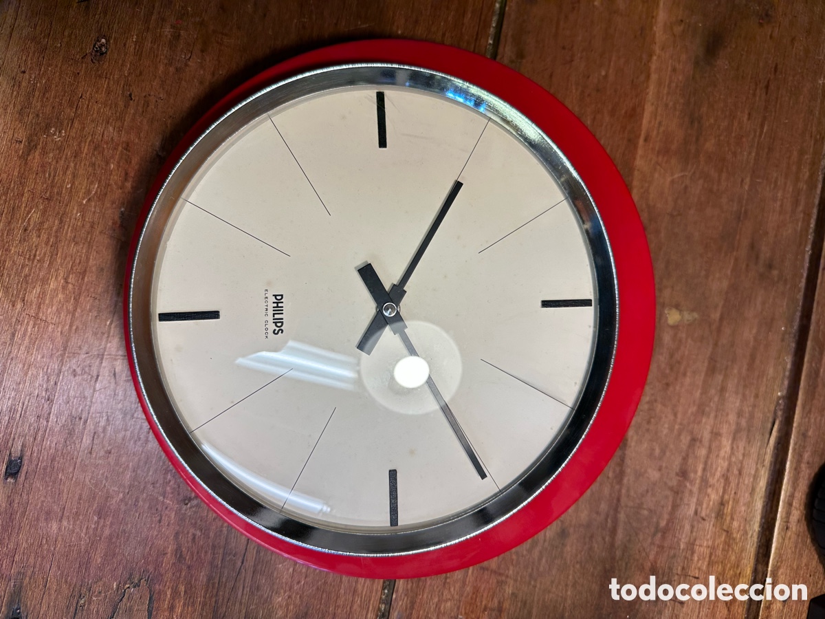 Vintage: Reloj de pared Philips vintage funcionando original - Foto 5