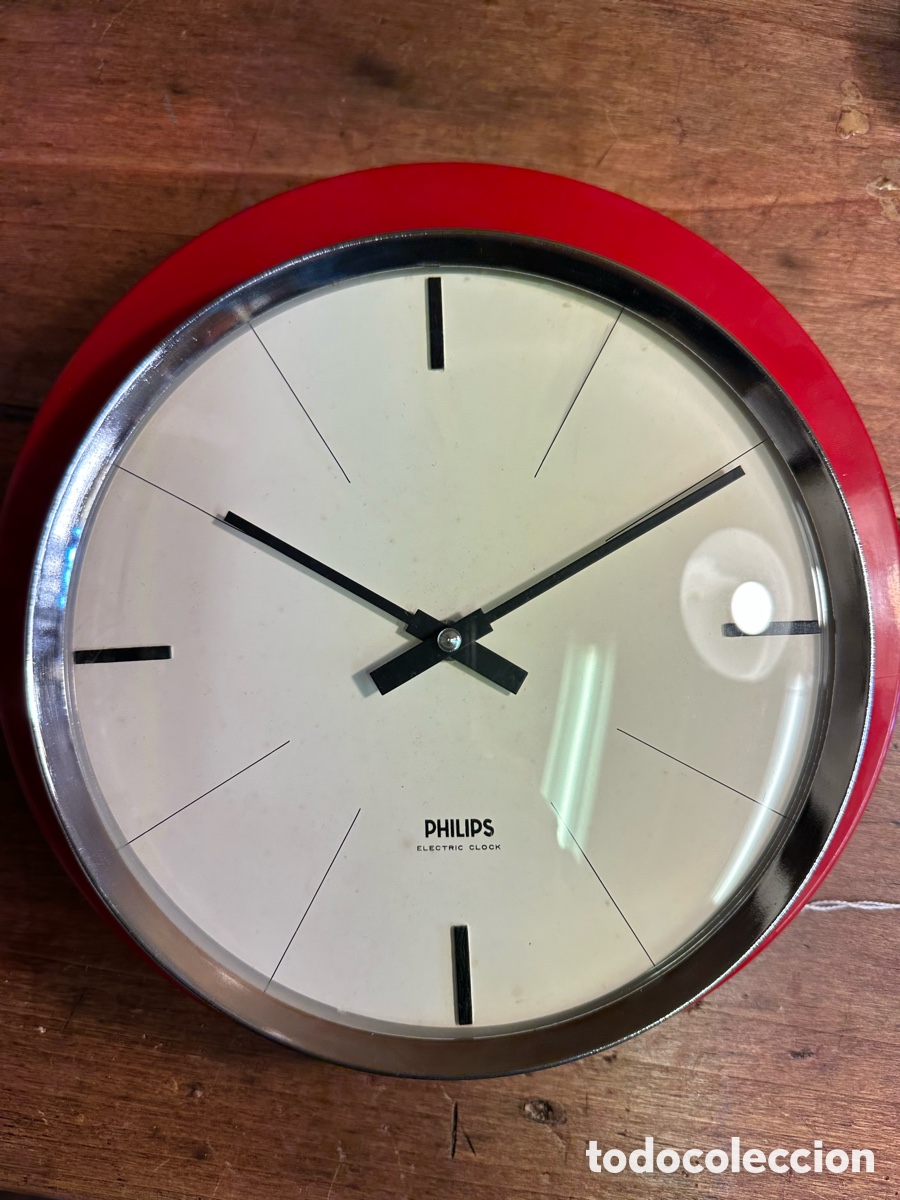 Vintage: Reloj de pared Philips vintage funcionando original - Foto 1