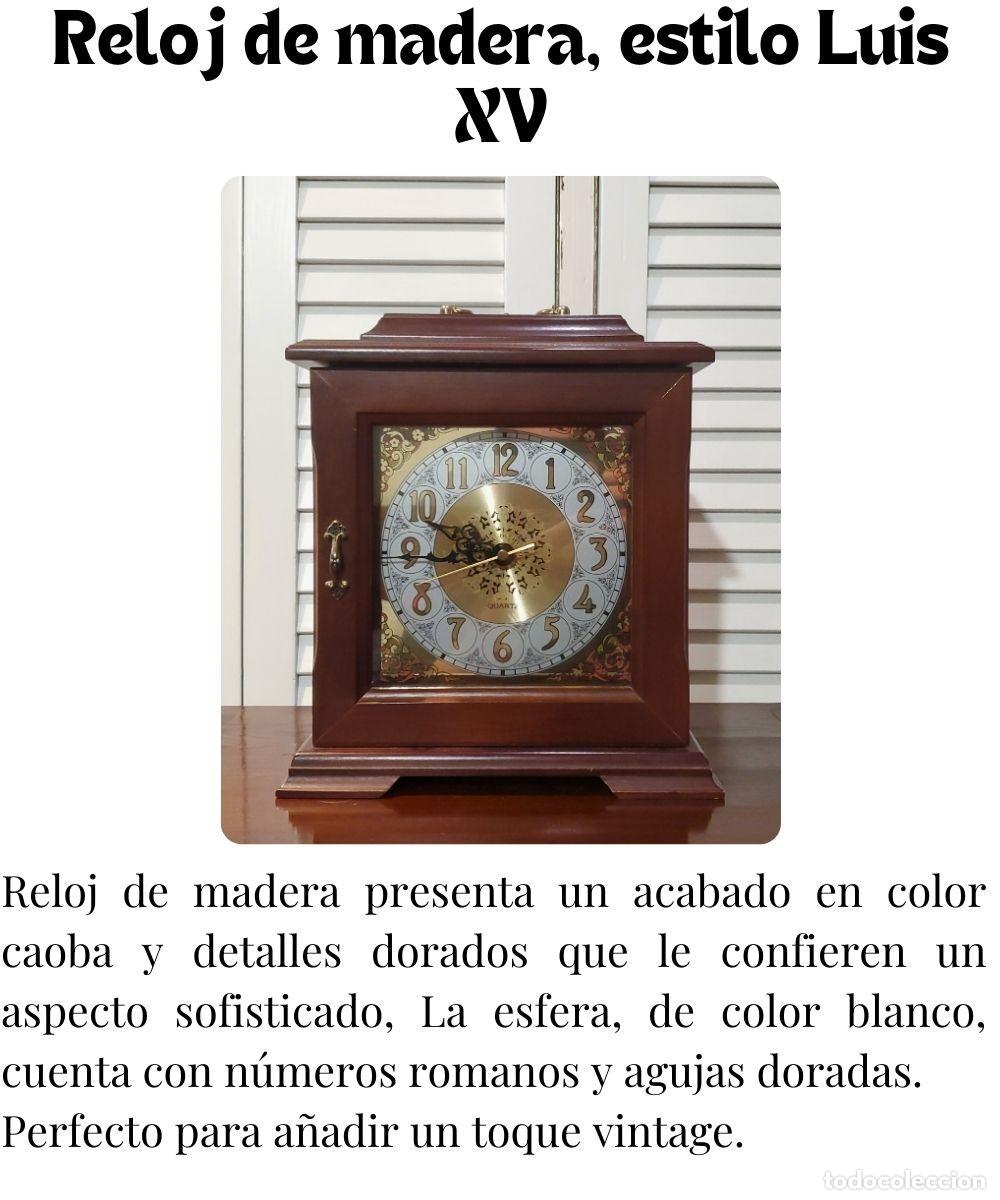 Vintage: Reloj de madera estilo Luis XV - Foto 1