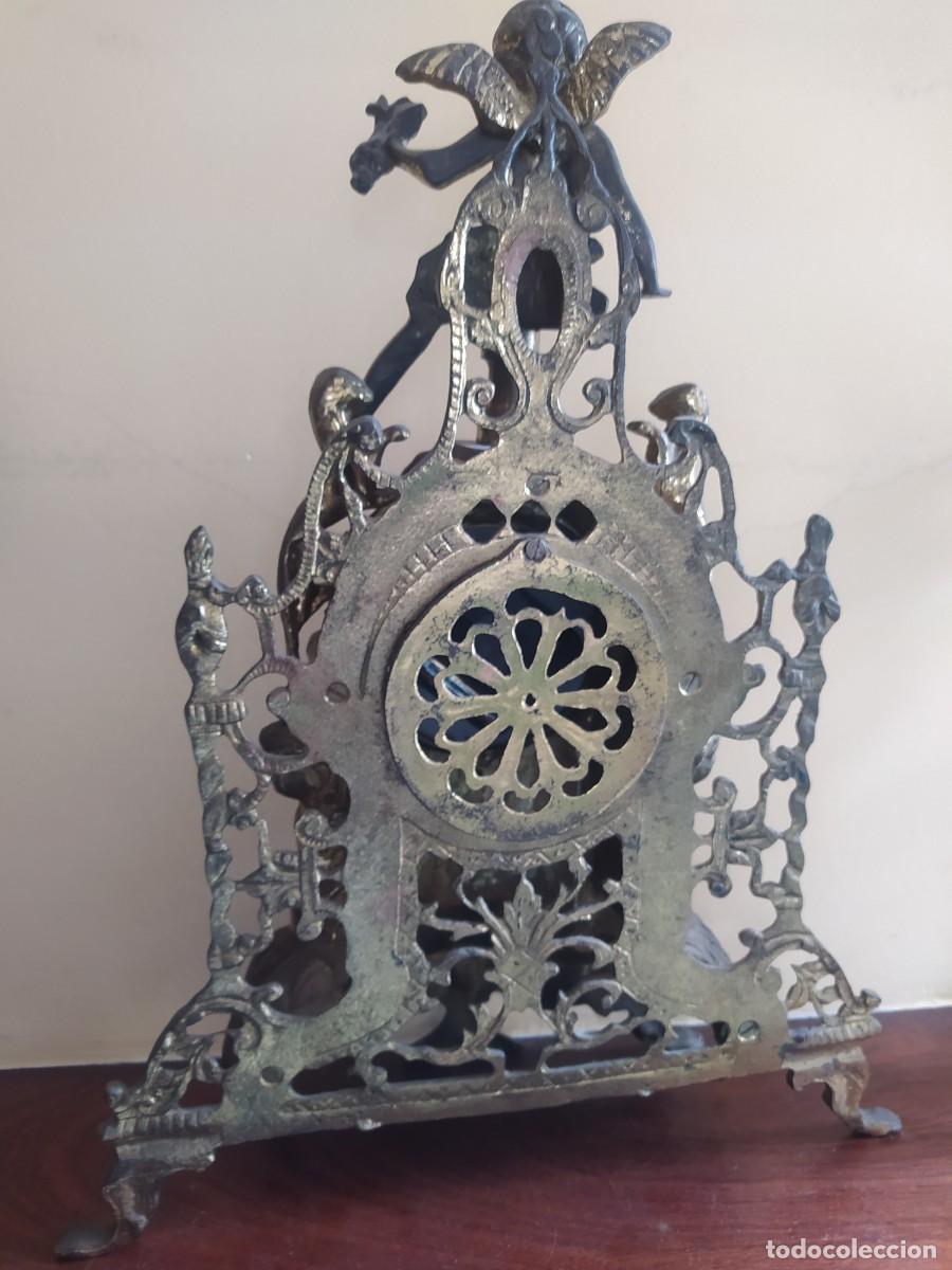 Vintage: Reloj de mesa barroco de bronce - Foto 4