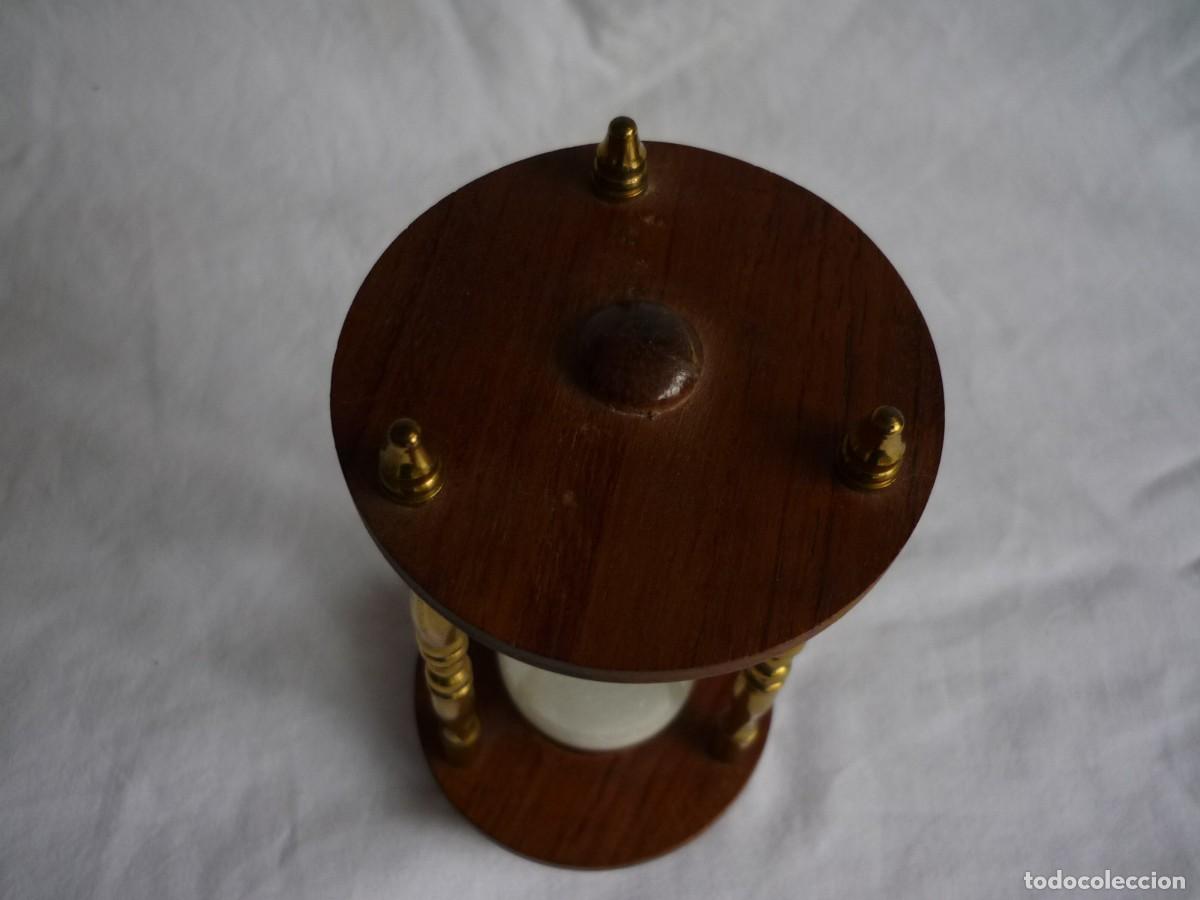 Vintage: Reloj de arena en bronce y madera - Foto 5