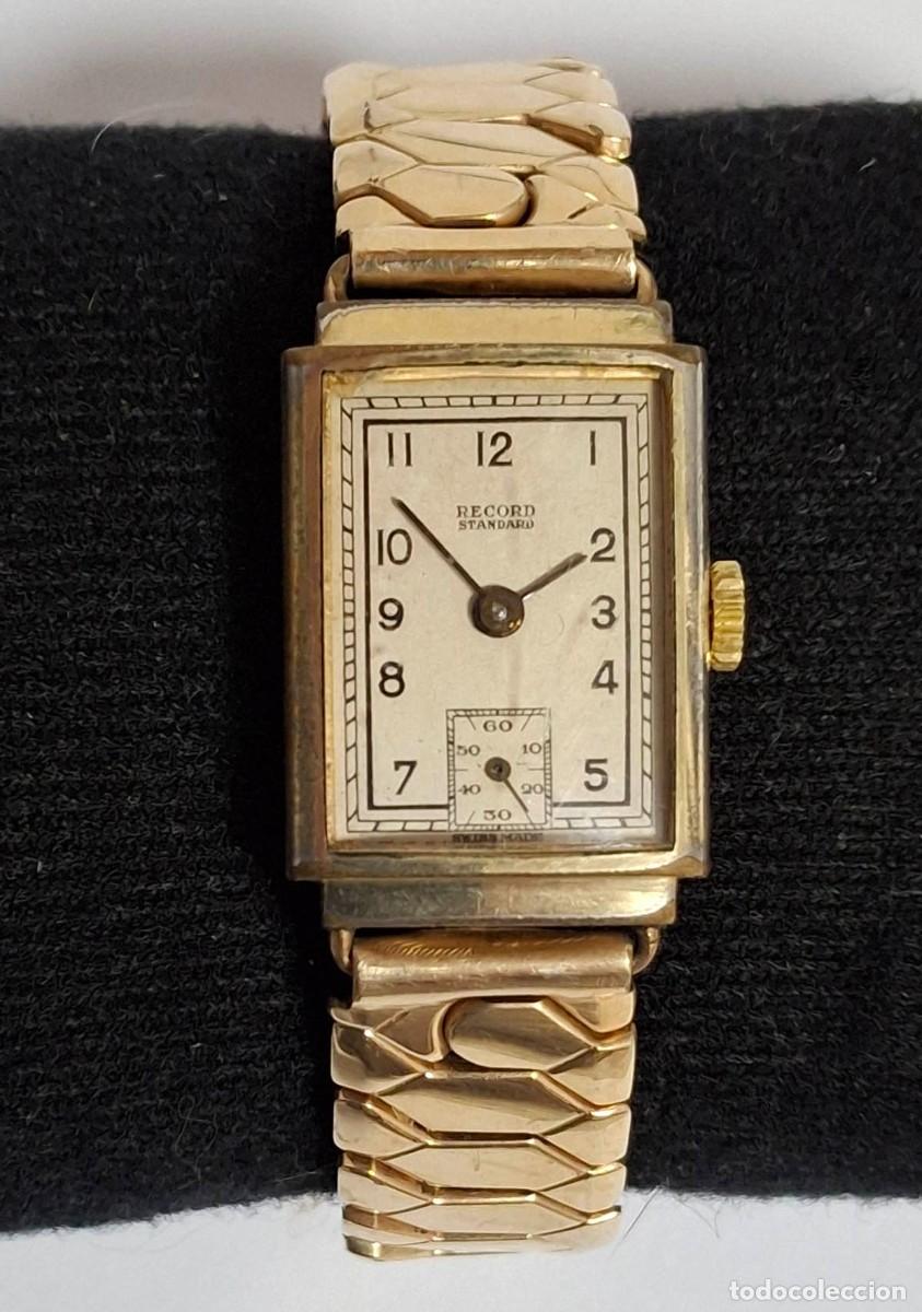 Vintage: Reloj Record Standard chapado en oro. Funcionando - Foto 1