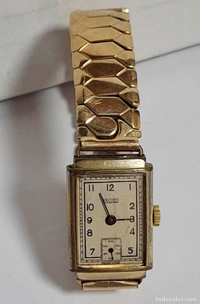 Vintage: Reloj Record Standard chapado en oro. Funcionando - Foto 2