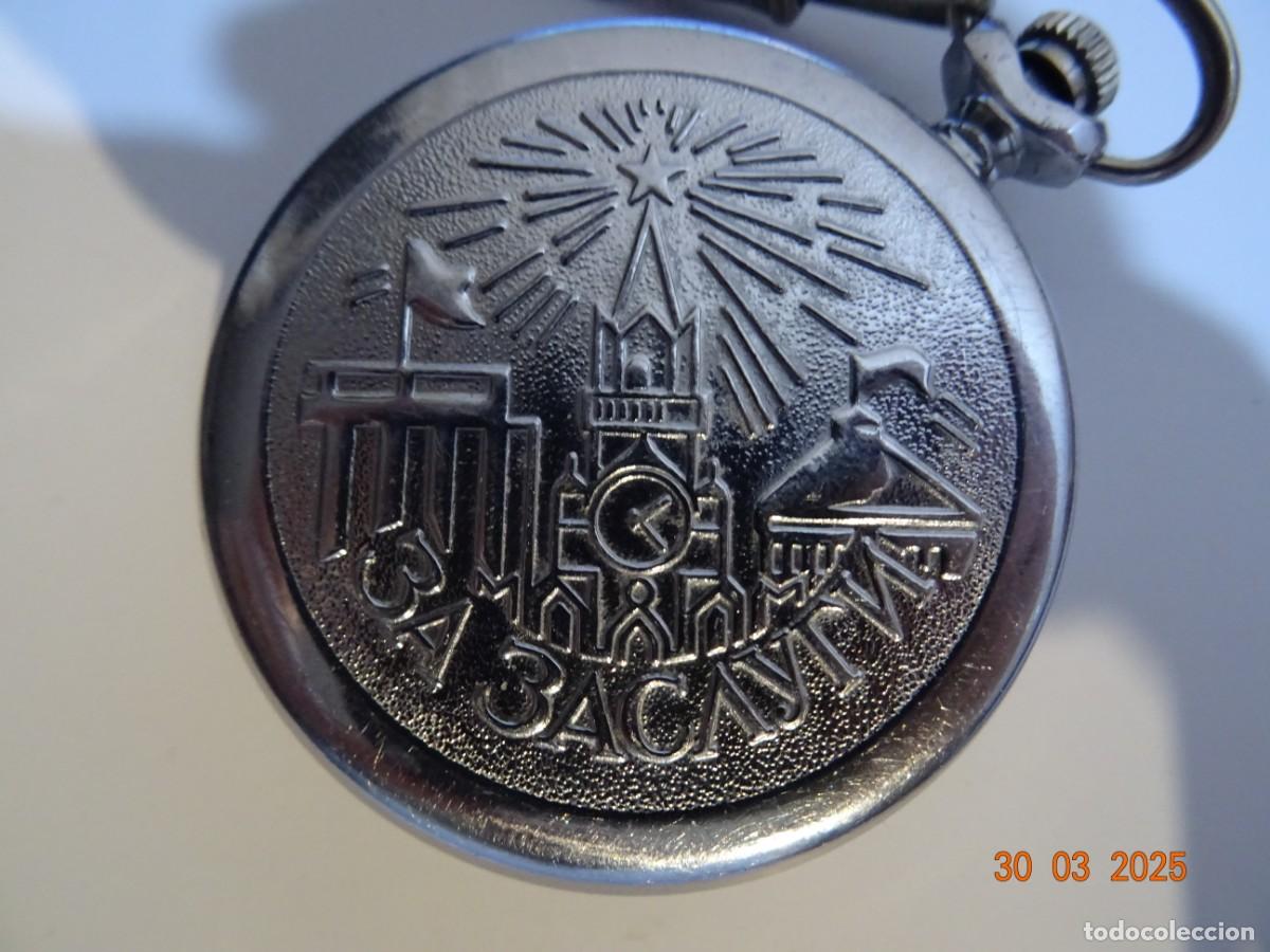 Vintage: Reloj ruso de bolsillo funcionando MOLNIJA - Foto 2