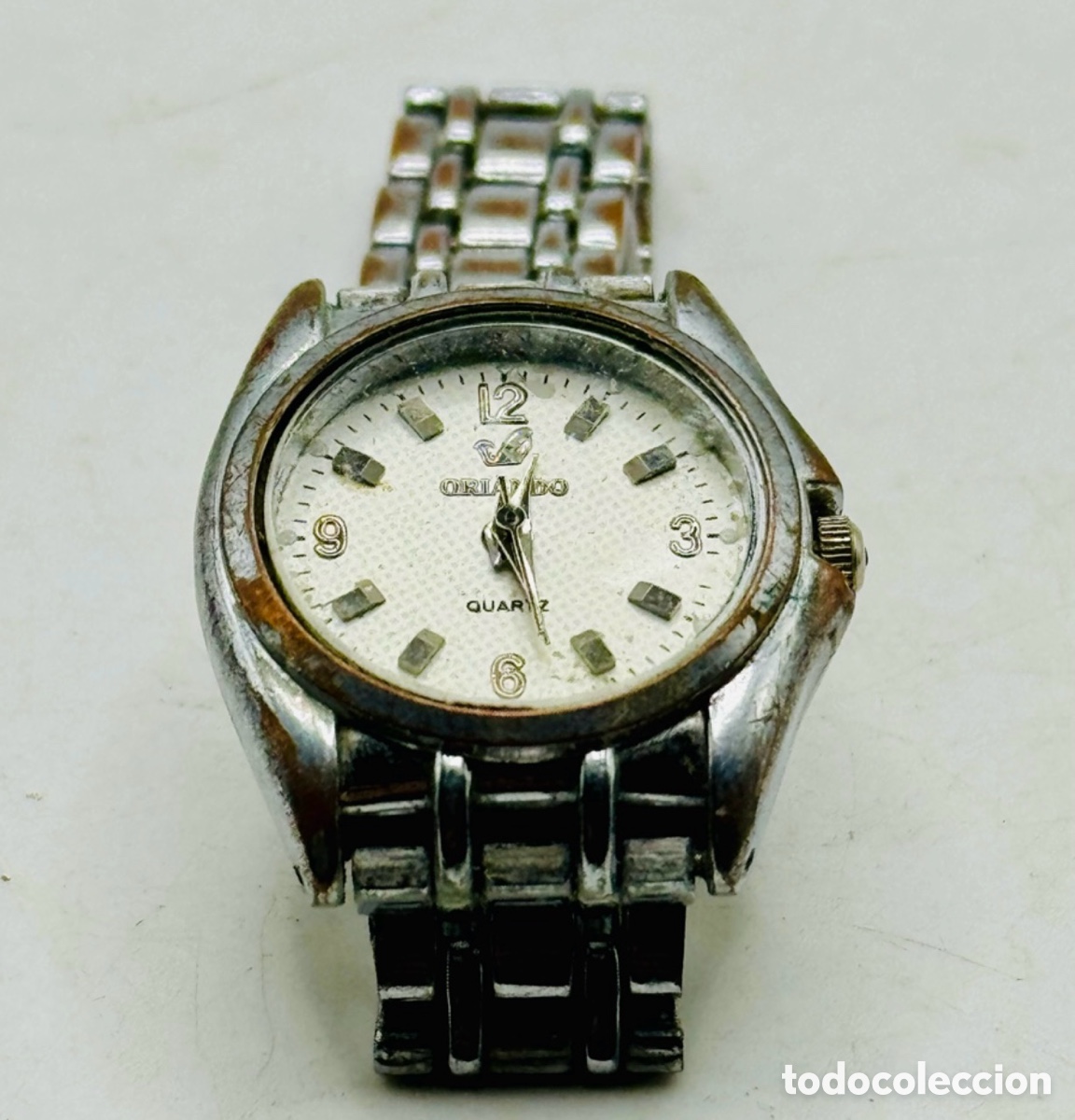 Vintage: Reloj de Correa Vintage Plateado - Foto 3