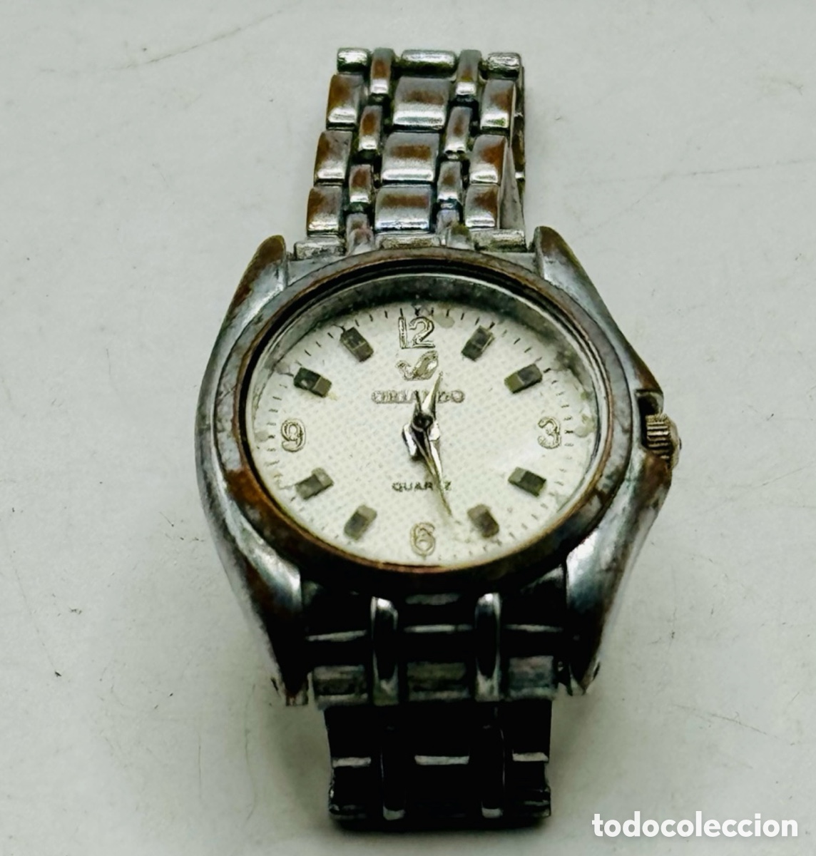 Vintage: Reloj de Correa Vintage Plateado - Foto 4