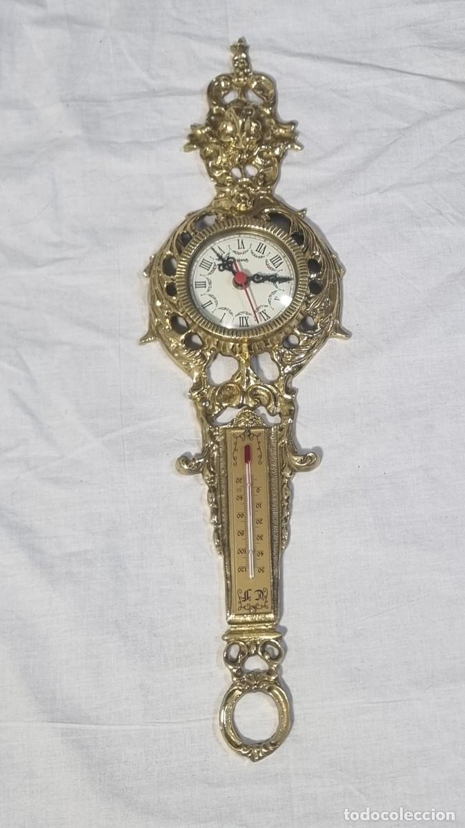 Vintage: Reloj de Pared + Term&oacute;metro, De Metal - Foto 1