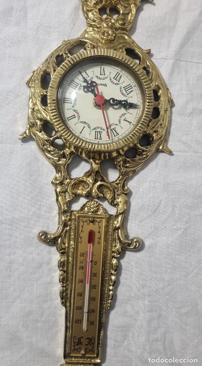 Vintage: Reloj de Pared + Term&oacute;metro, De Metal - Foto 3