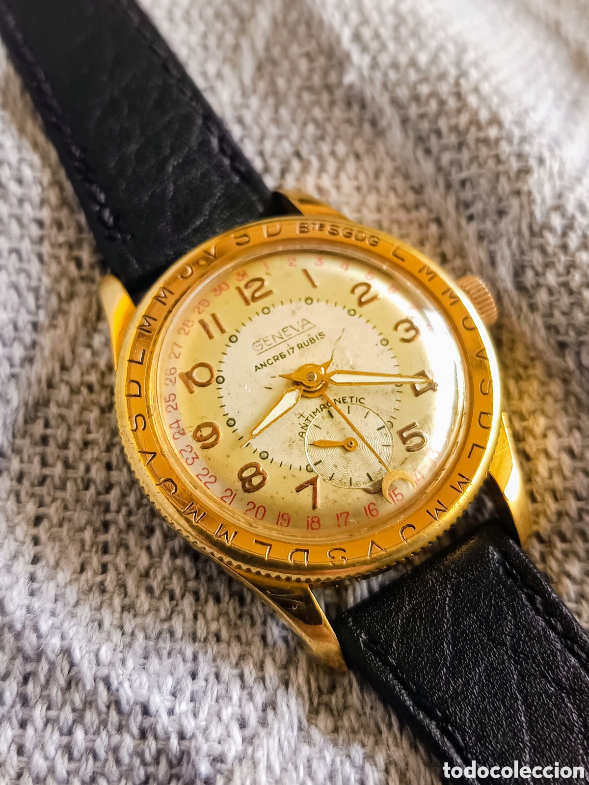 Vintage: Reloj vintage Geneva Pointer date &rdquo;Calendographe&rdquo; - Foto 3