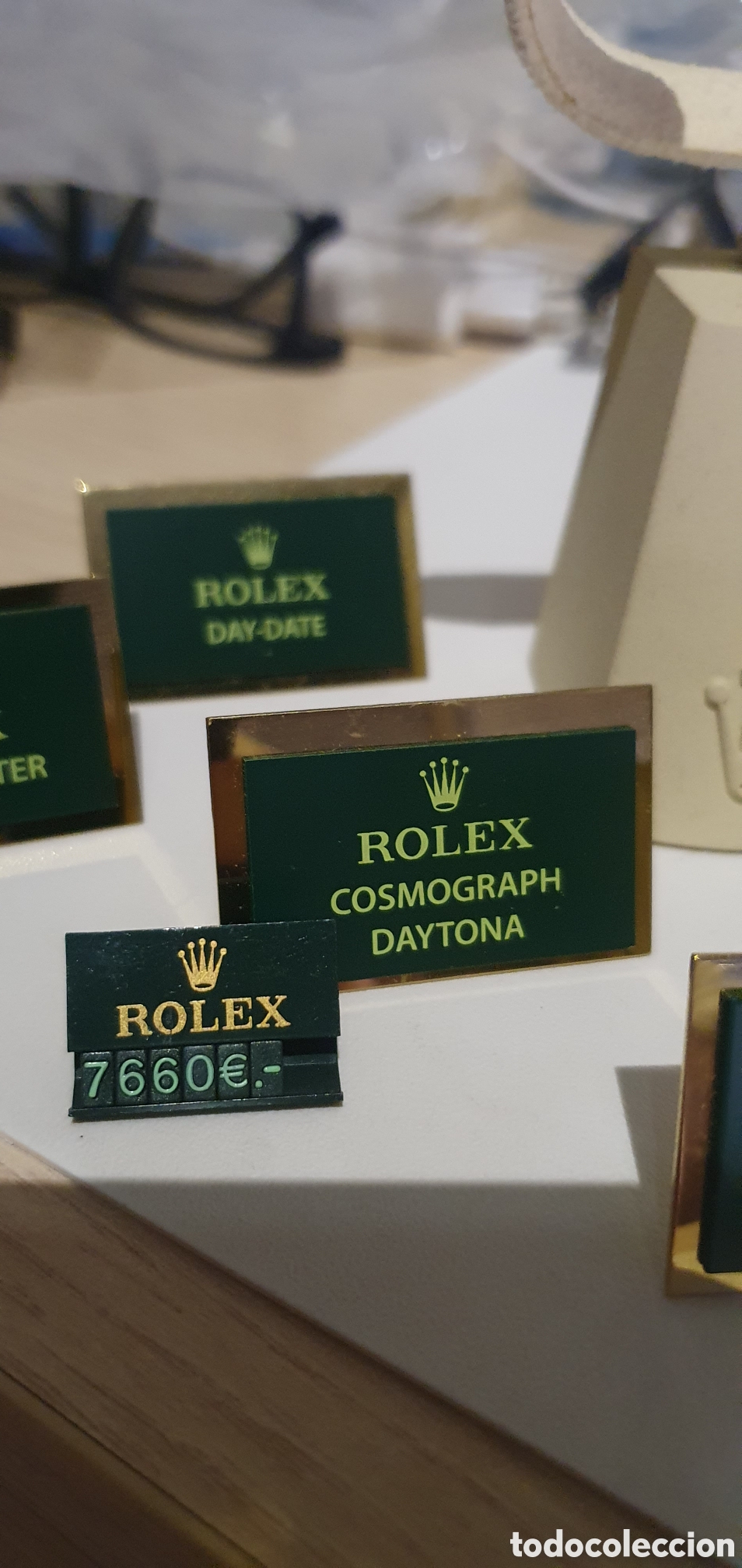 Vintage: Rolex display precios y expositor reloj - Foto 2
