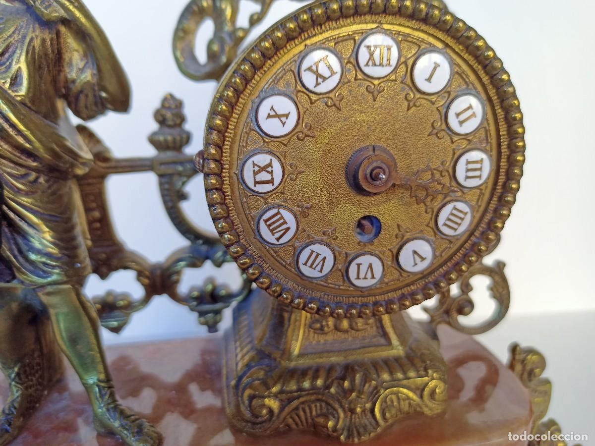 Vintage: Reloj de bronce y marmol - Foto 2