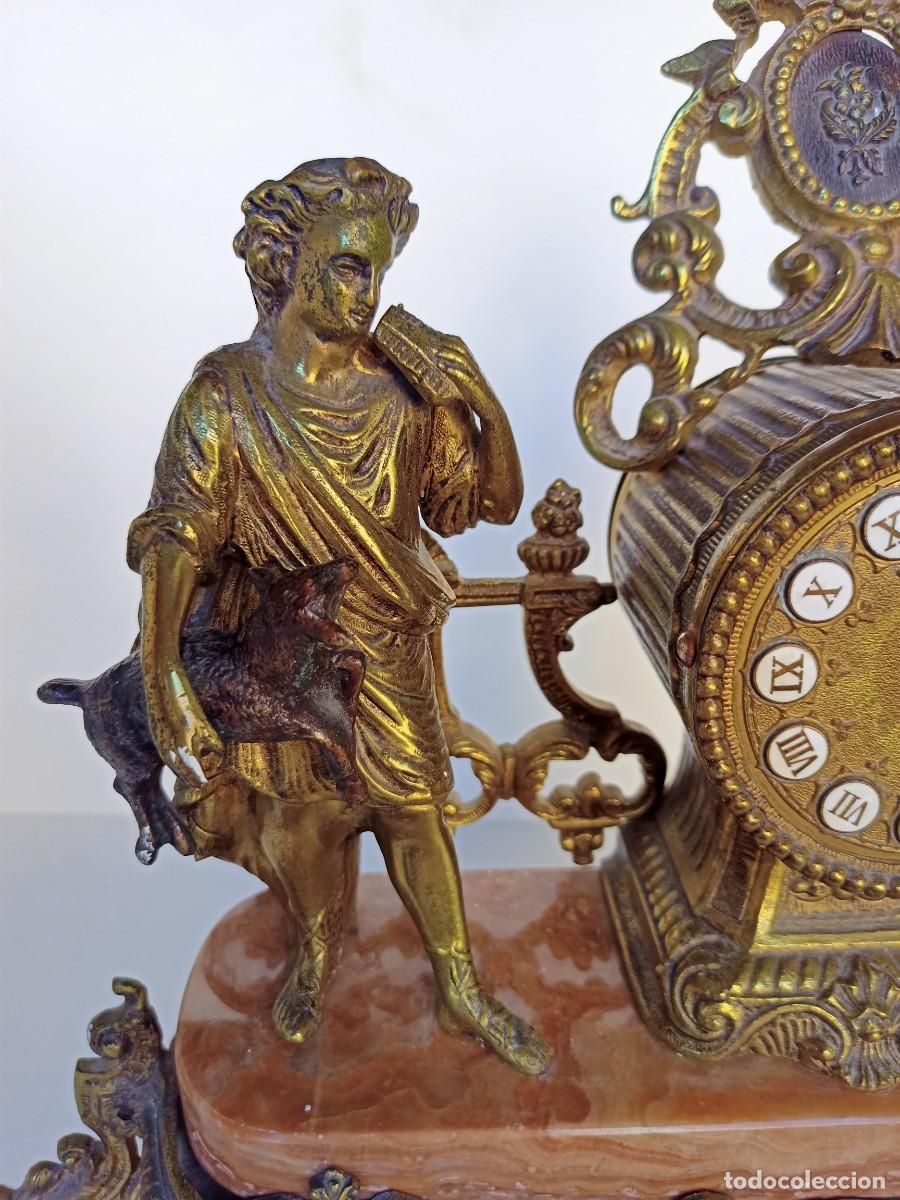 Vintage: Reloj de bronce y marmol - Foto 3