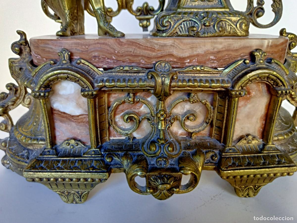 Vintage: Reloj de bronce y marmol - Foto 4